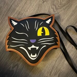 Black Cat Face Crossbody Bag Spirit Halloween